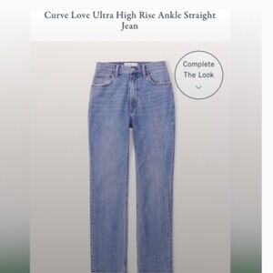 Abercrombie Ankle Straight Ultra High Rise Jeans